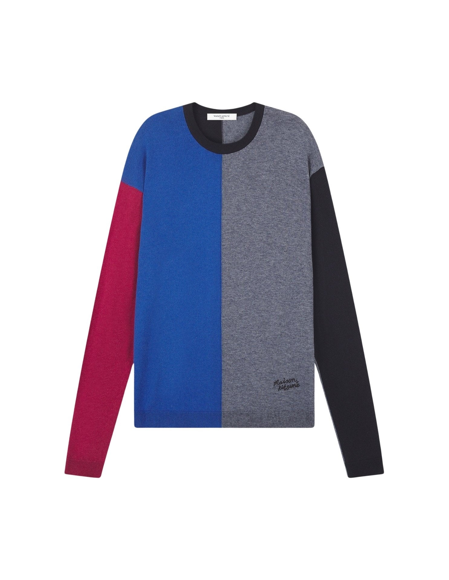 Pull à manches longues en laine - Quartz Blue & Stone