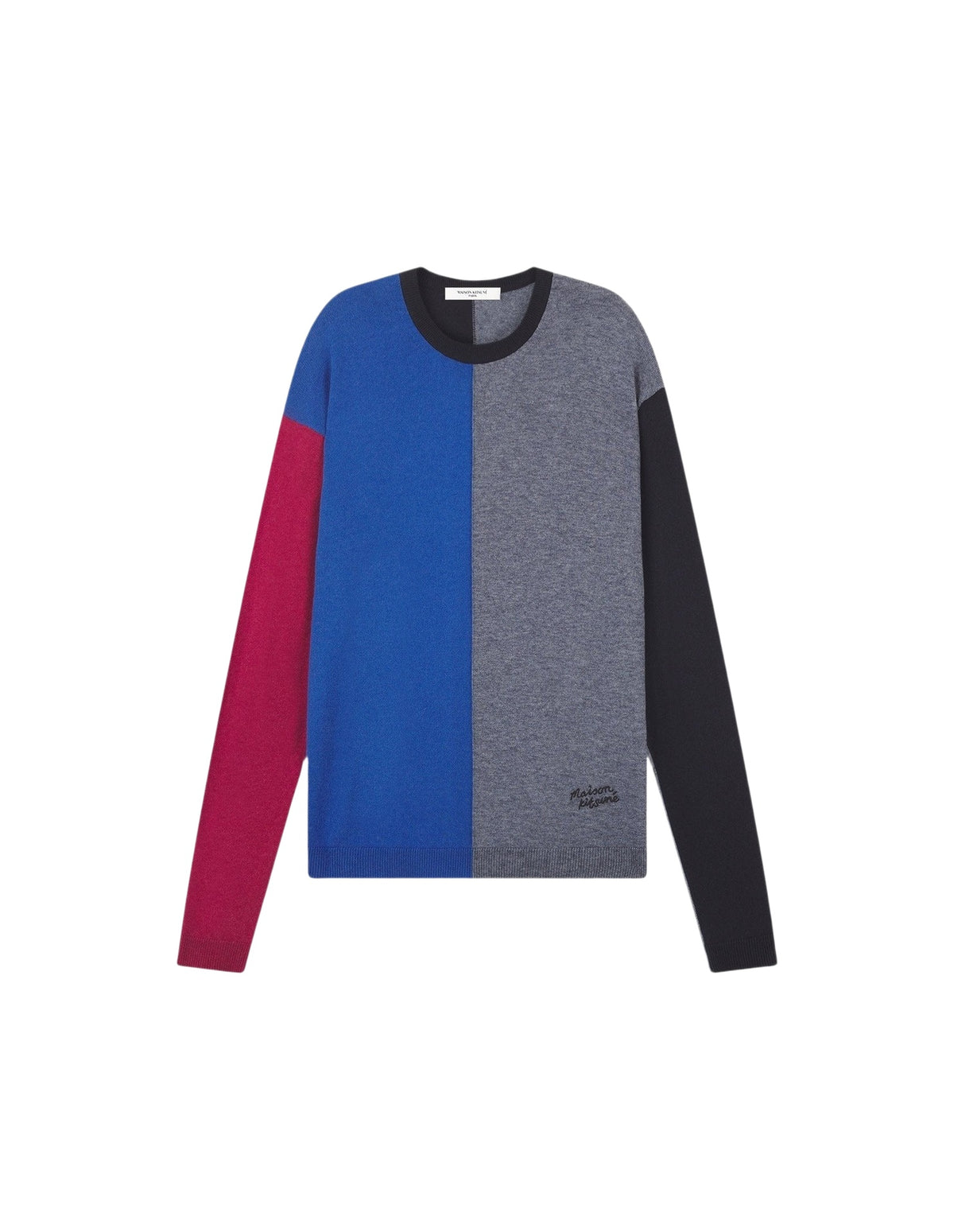 Pull à manches longues en laine - Quartz Blue & Stone