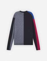 Pull à manches longues en laine - Quartz Blue & Stone