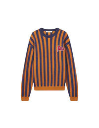Pull à rayures en laine mélangée - Ink Mustard Stripes
