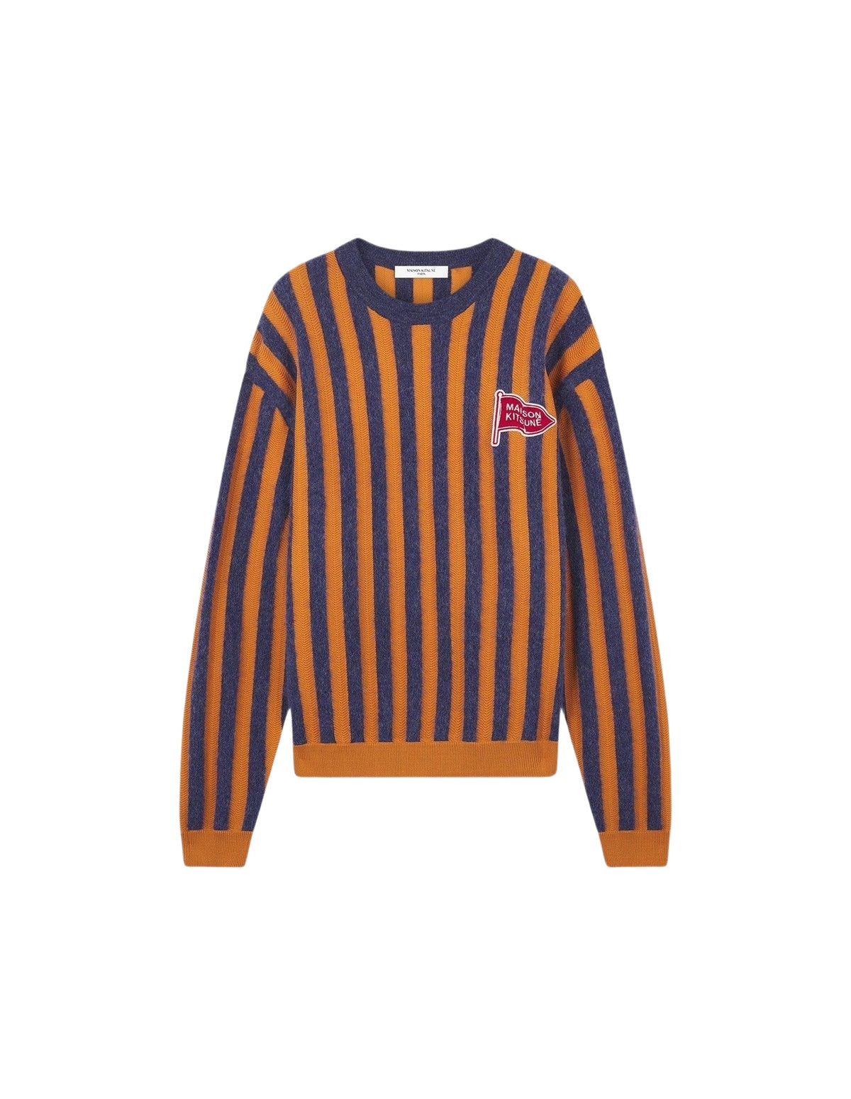 Pull à rayures en laine mélangée - Ink Mustard Stripes