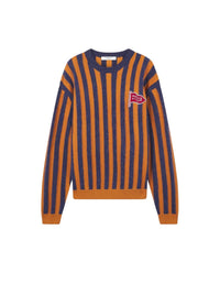 Pull à rayures en laine mélangée - Ink Mustard Stripes
