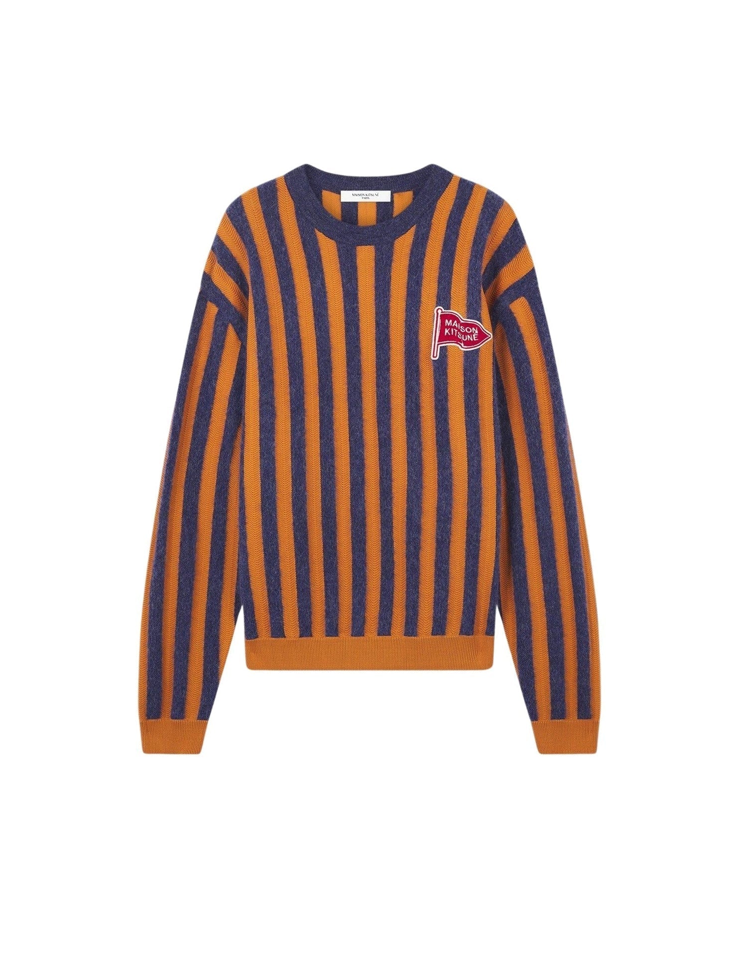 Pull à rayures en laine mélangée - Ink Mustard Stripes