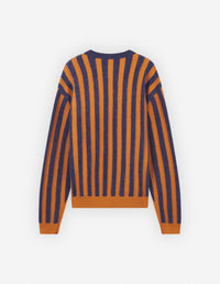 Pull à rayures en laine mélangée - Ink Mustard Stripes