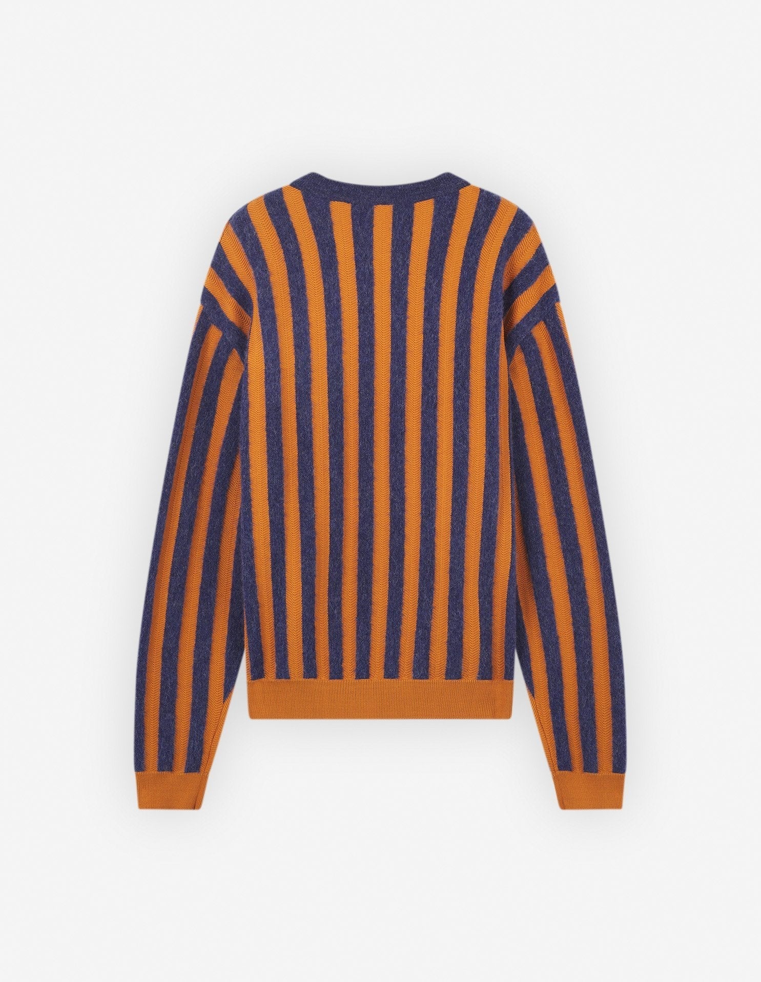 Wool blend striped jumper - Ink Mustard Stripes