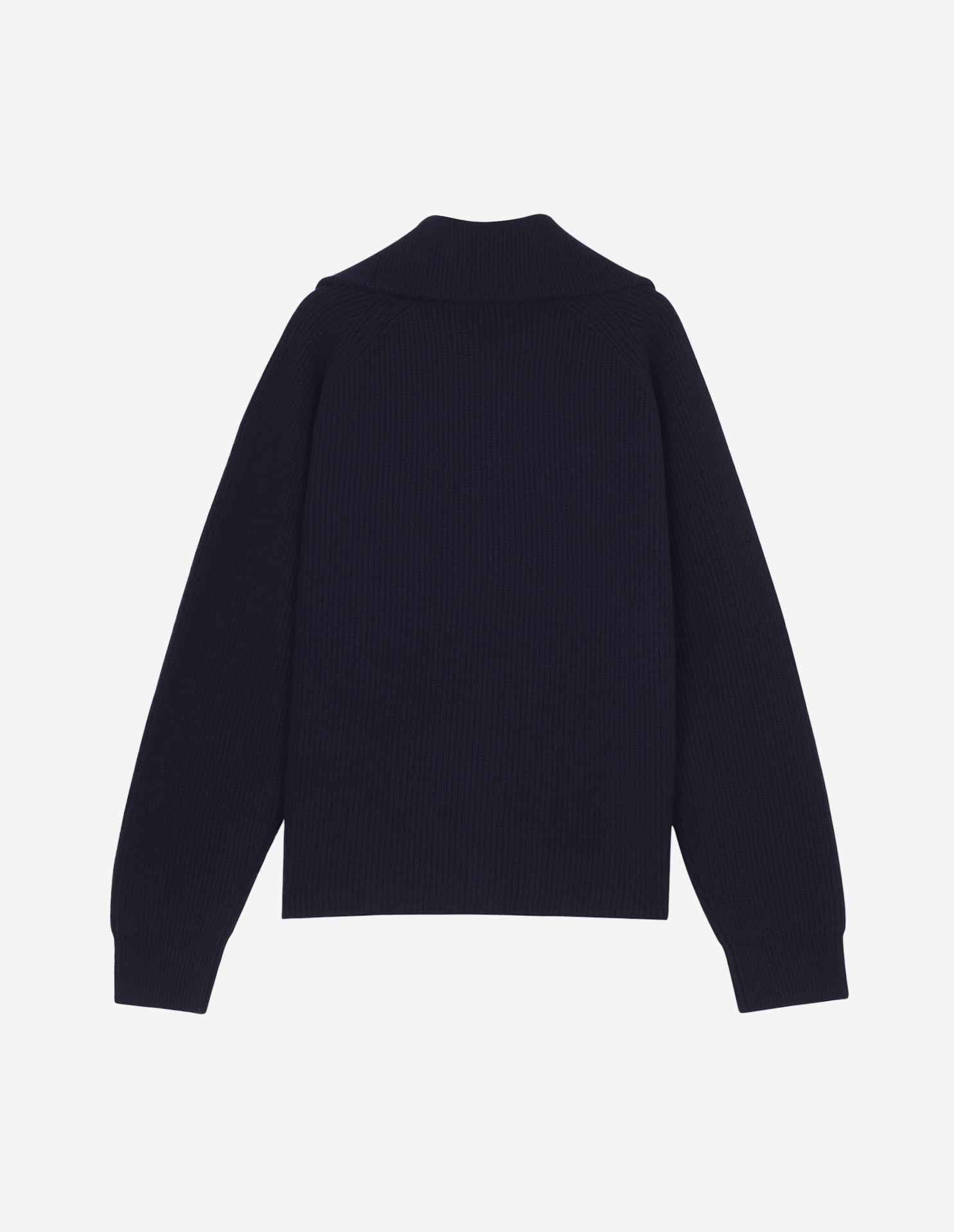 Pull Bold Fox Head zippé en laine et cachemire - Ink Blue