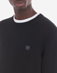 Long-sleeved wool jumper - Black