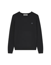 Long-sleeved wool jumper - Black