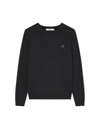 Pull à manches longues en laine - Black