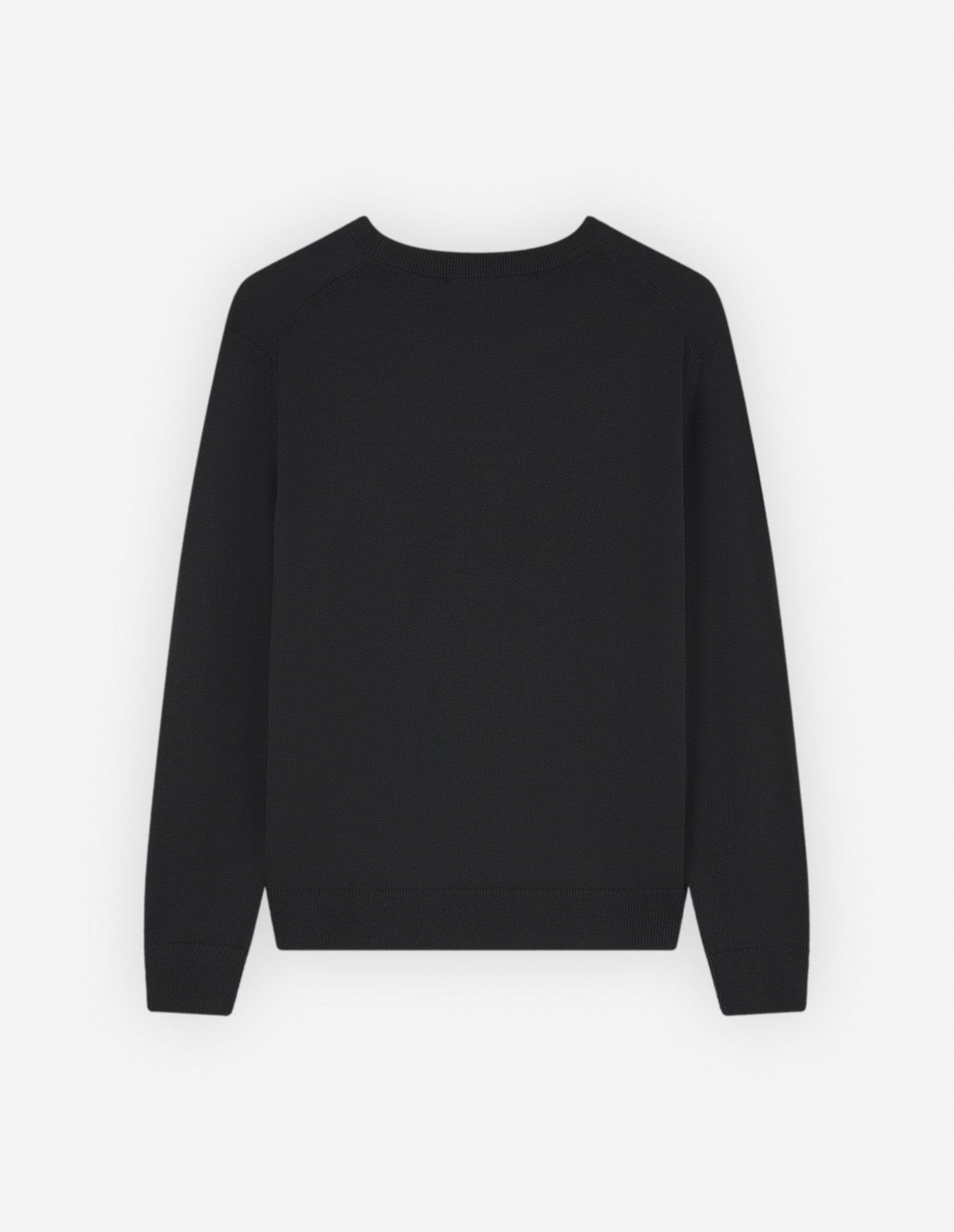 Long-sleeved wool jumper - Black