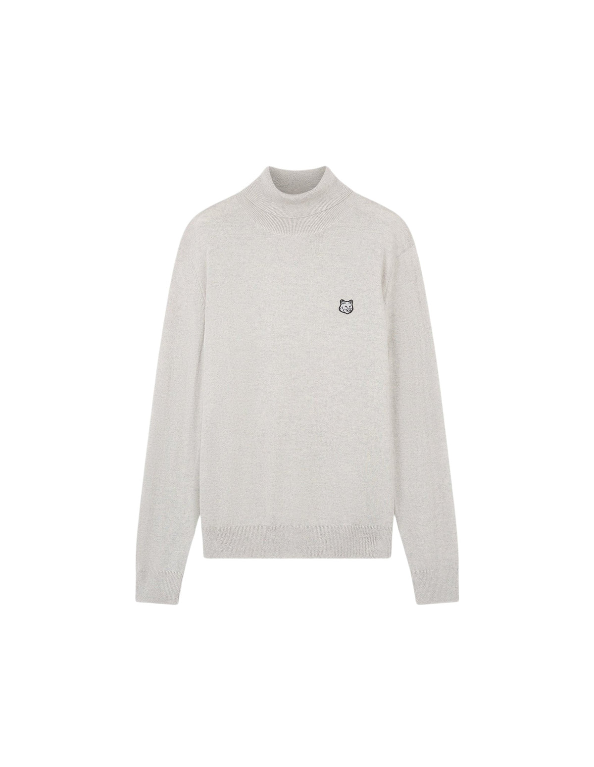 Pull col roulé avec écusson en laine - Light Grey