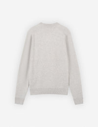 Baby Fox long-sleeved wool jumper - Light Grey Melange