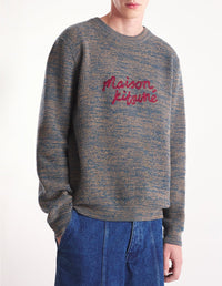 Embroidered wool jumper - Birch & Lake Blue