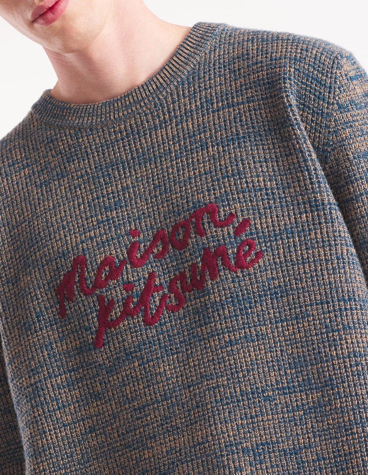 Embroidered wool jumper - Birch & Lake Blue