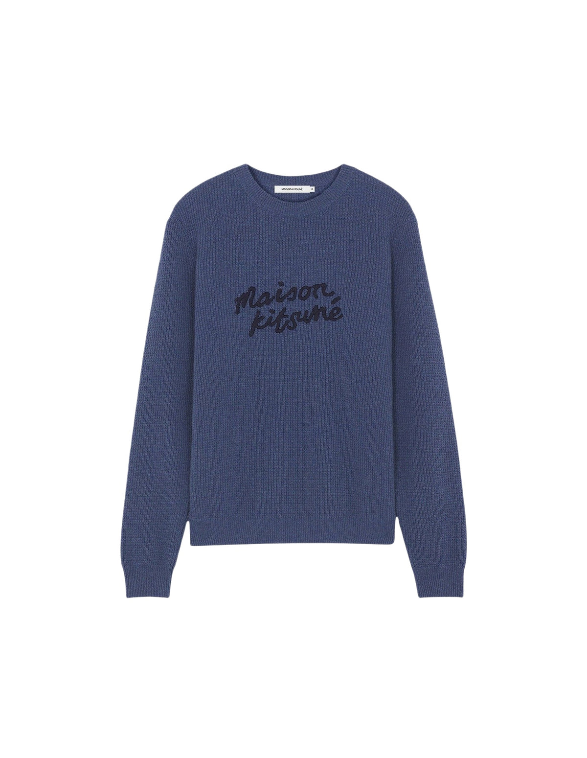 Pull brodé en laine - Storm Blue