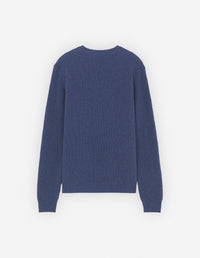 Pull brodé en laine - Storm Blue