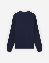 Embroidered wool jumper - Ink Blue
