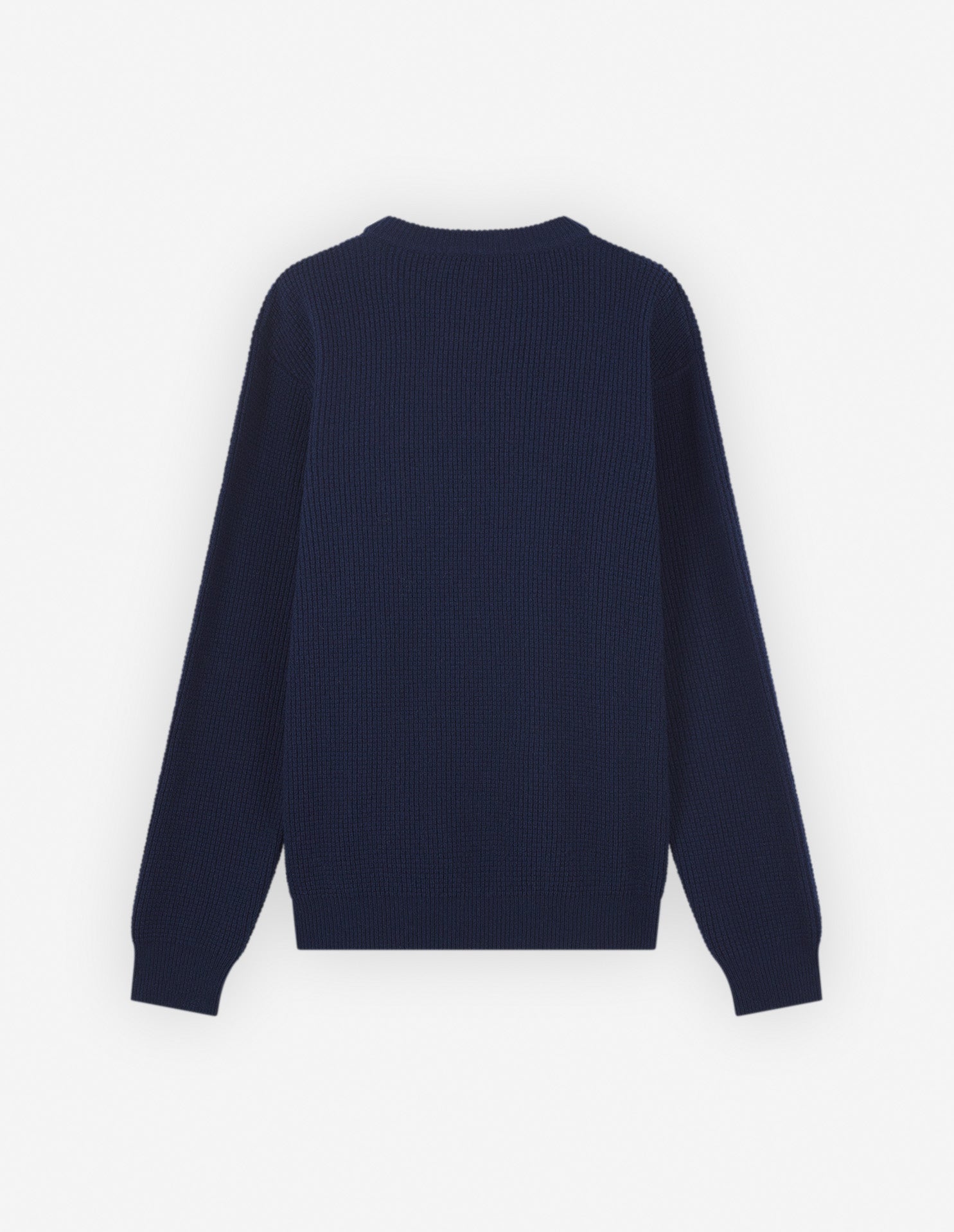 Embroidered wool jumper - Ink Blue