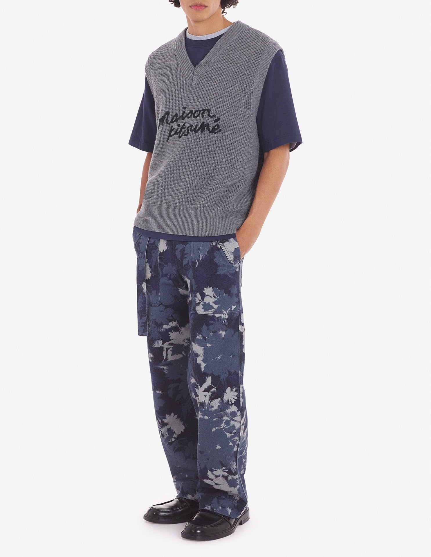 Pull sans manches en laine - Dark Grey Melange