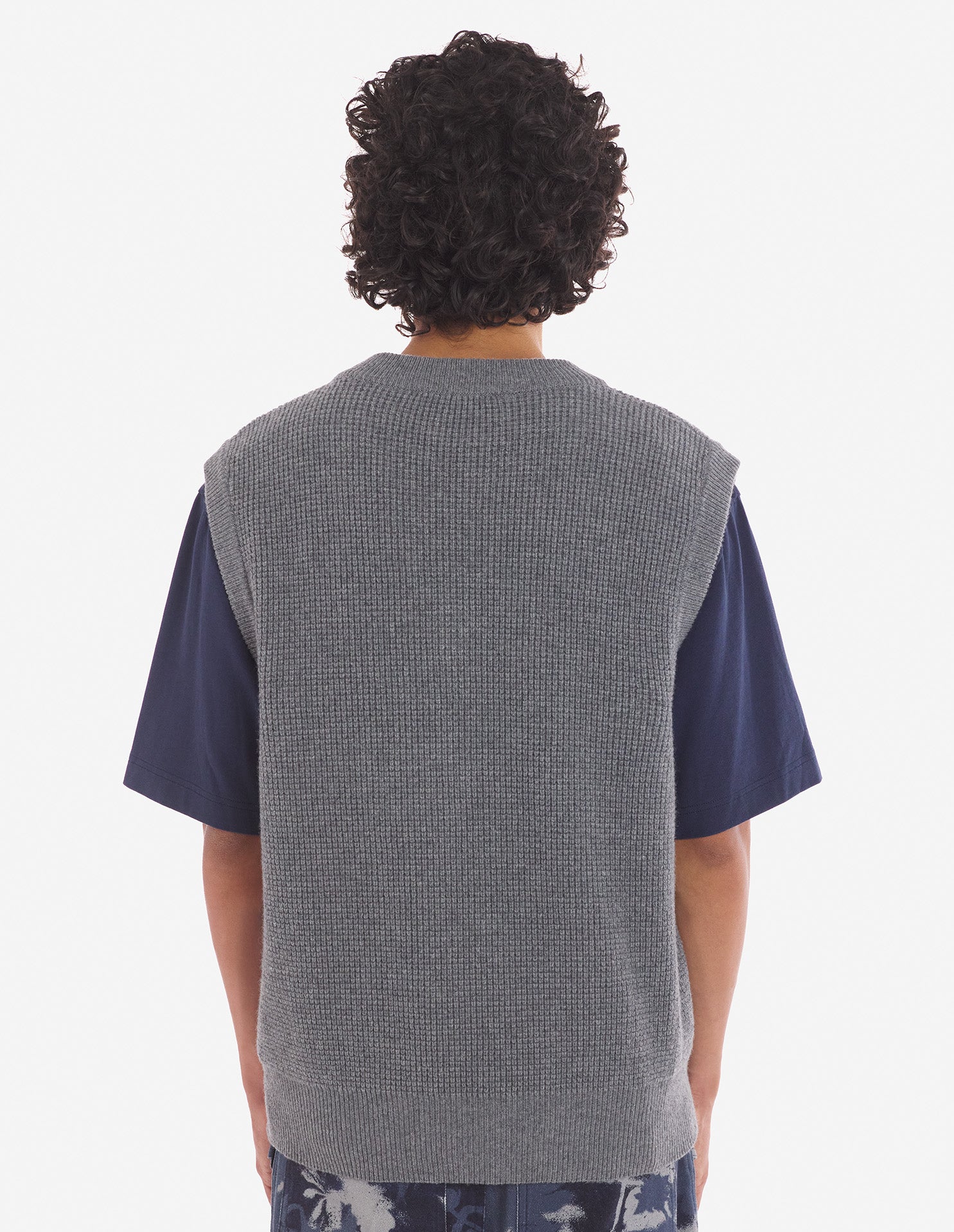 Pull sans manches en laine - Dark Grey Melange