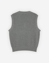 Pull sans manches en laine - Dark Grey Melange