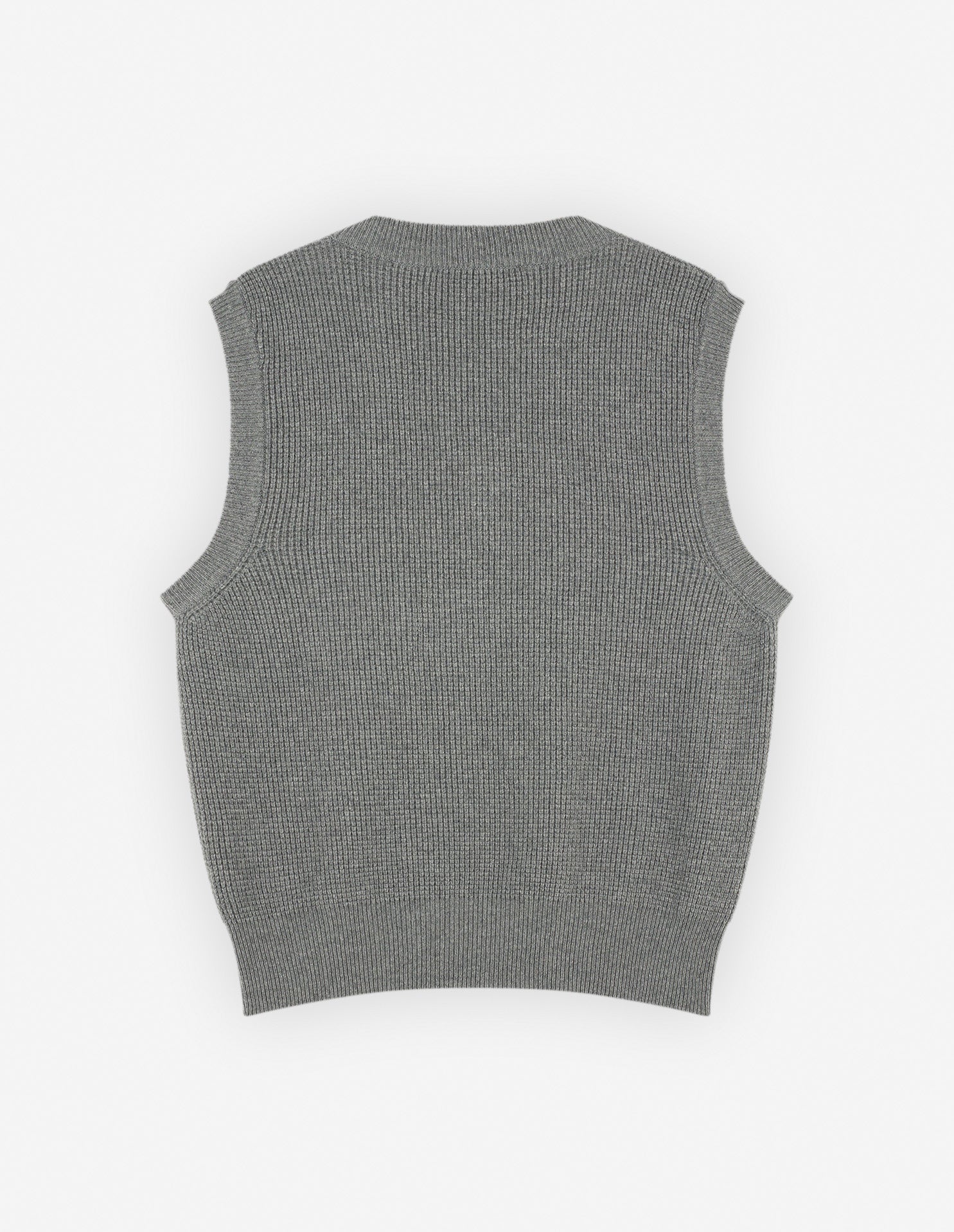 Pull sans manches en laine - Dark Grey Melange