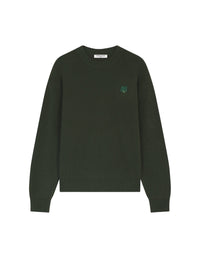 Pull Bold Fox Head côtelé en laine et cachemire - Ranger Green