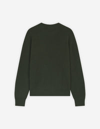 Pull Bold Fox Head côtelé en laine et cachemire - Ranger Green
