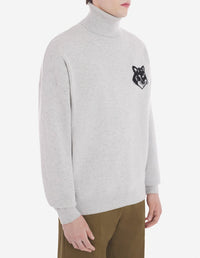 Pull à col roulé en laine - Light Grey Melange