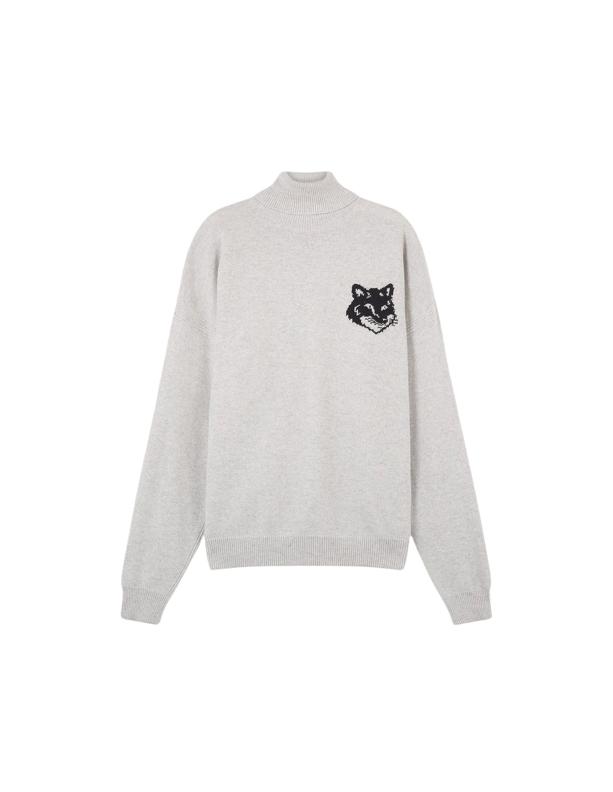 Pull col roulé en laine - Light Grey