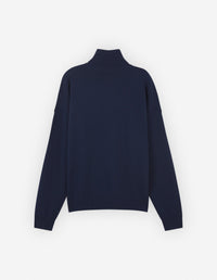 Fox Head Intarsia Comfort High Neck Jumper - Ink Blue