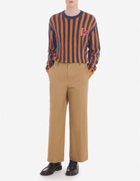 Straight-leg chino trousers with pocket - Beige