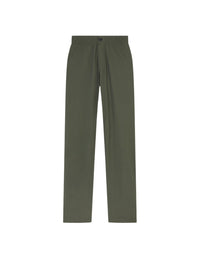 Straight-leg casual trousers with badge - Military Green