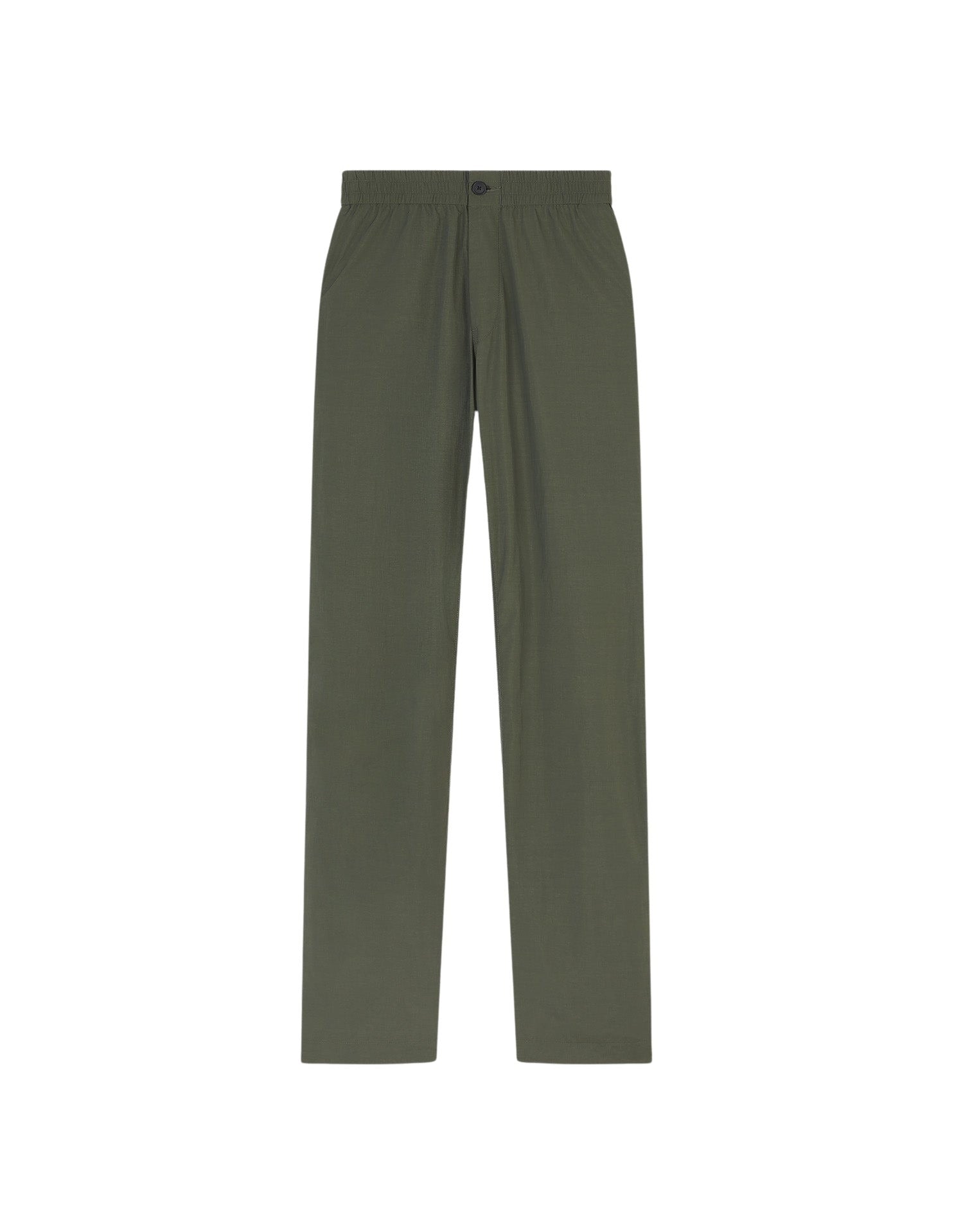 Straight-leg casual trousers with badge - Military Green