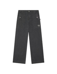 Denim patch trousers - Washed Black
