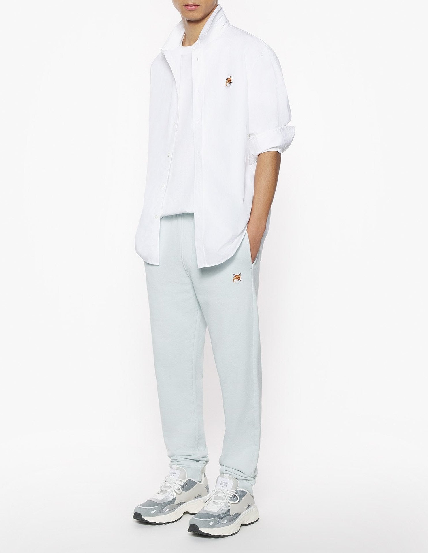Track trousers with crest - Cirrus Blue