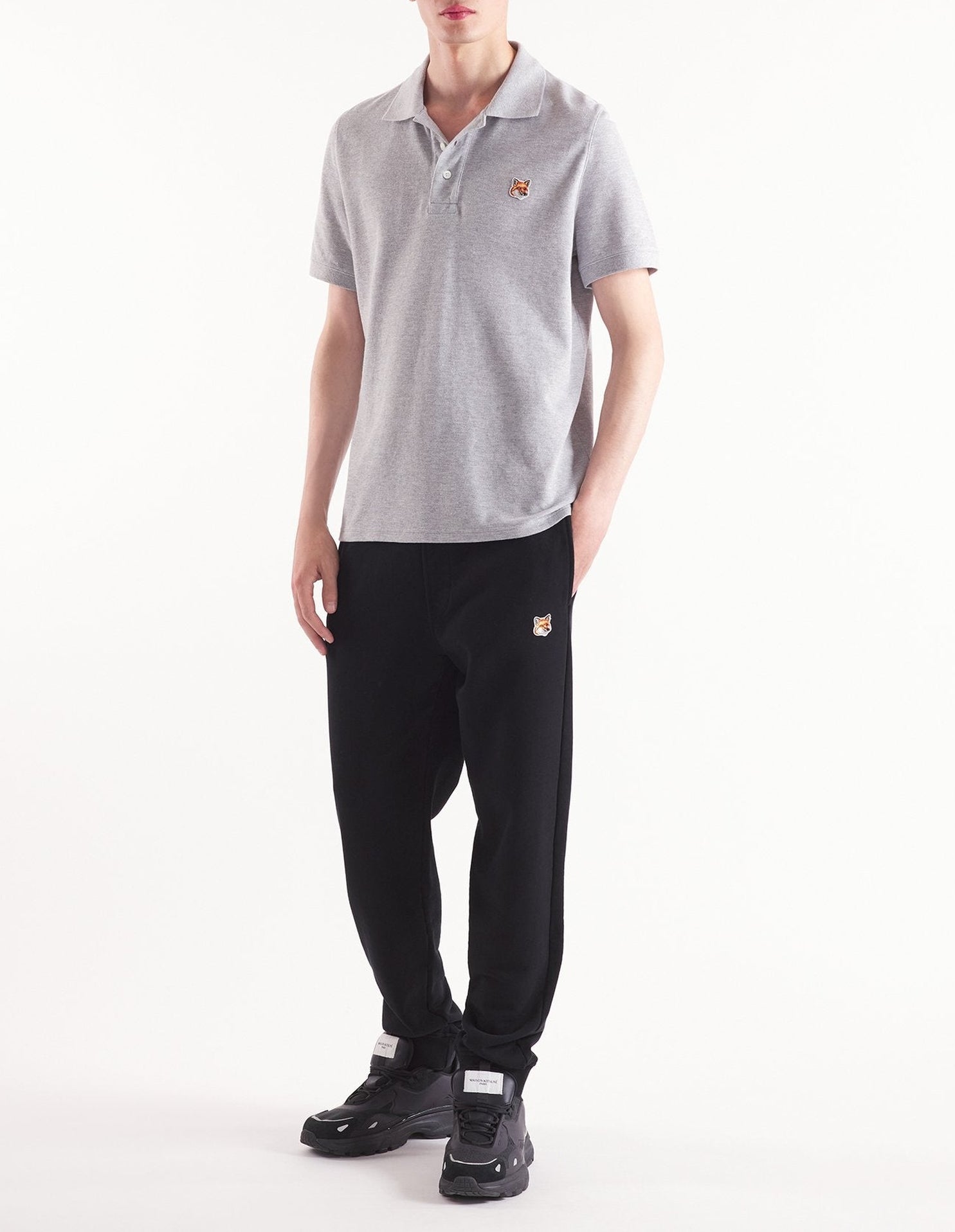 Track trousers with badge - Black