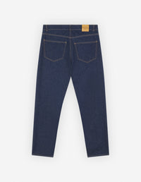 Pantalon fuselé avec écusson en denim - Washed Indigo