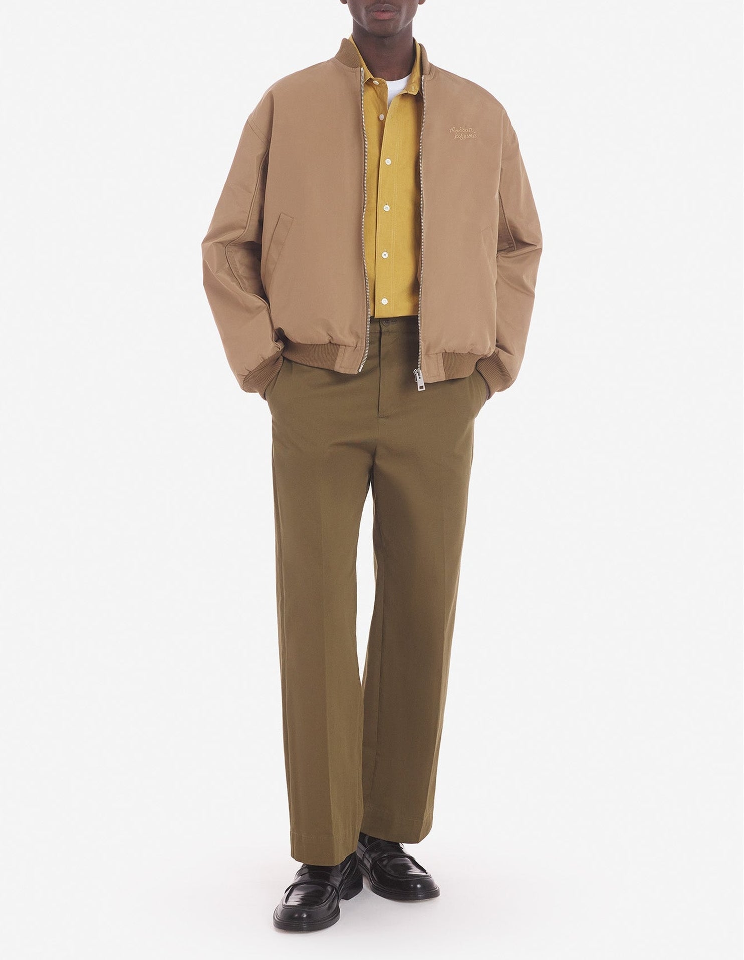 Zipped bomber - Taupe