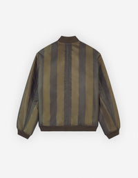 Tone-on-tone stripe bomber - Dark Khaki Stripes