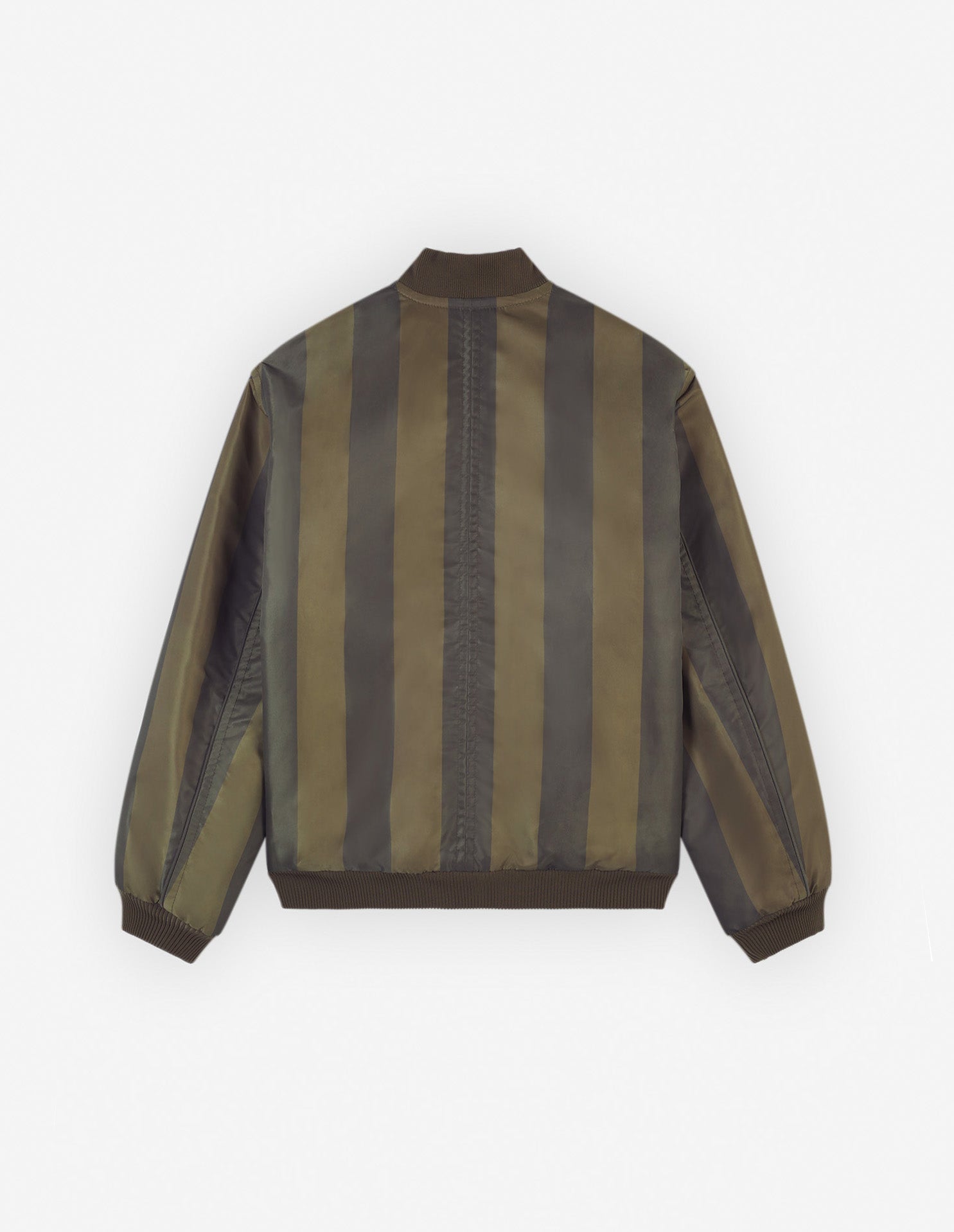 Tone-on-tone stripe bomber - Dark Khaki Stripes