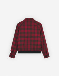 Straight cut wool Harrington jacket - Clay Pecan Check