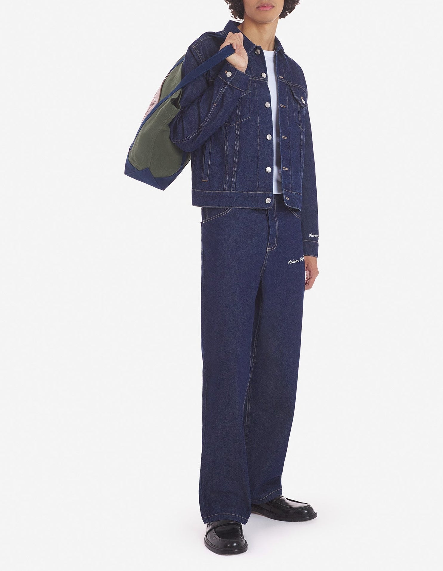 Button-down denim jacket - Washed Indigo