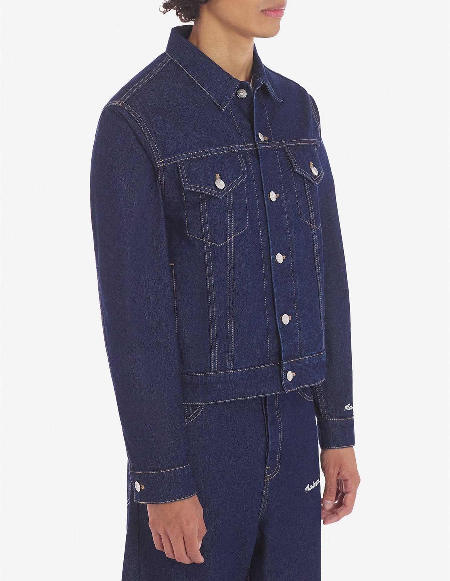 Button-down denim jacket - Washed Indigo