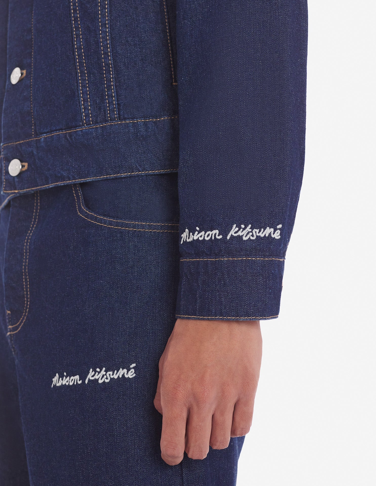Button-down denim jacket - Washed Indigo
