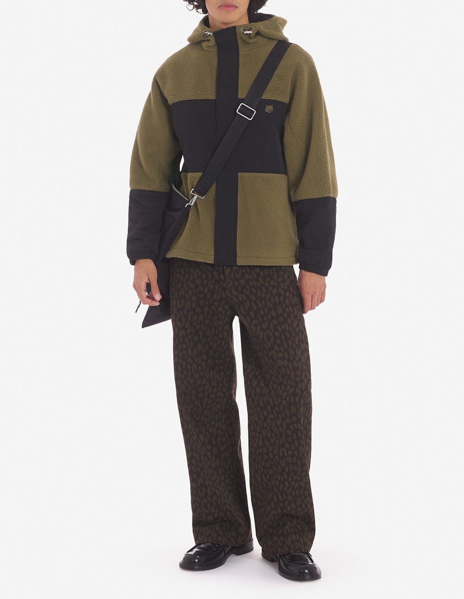 Blouson à capuche polaire - Khaki