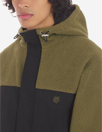 Blouson à capuche polaire - Khaki