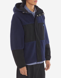 Fleece hooded jacket - Ink Blue