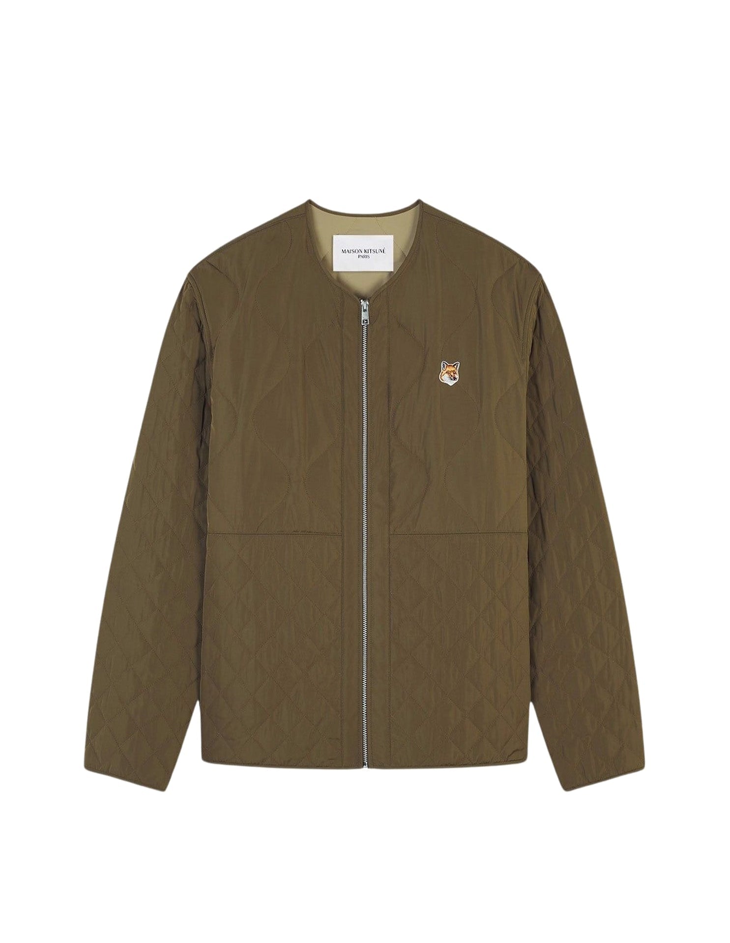 Blouson matelassé à manches longues - Khaki