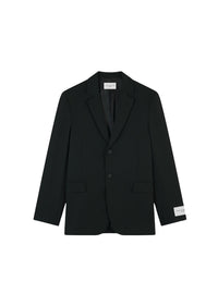 Veste courte et droite en laine - Black